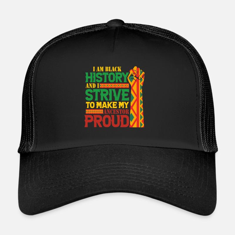 Black History Month Black History - Trucker Cap - Schwarz/Schwarz