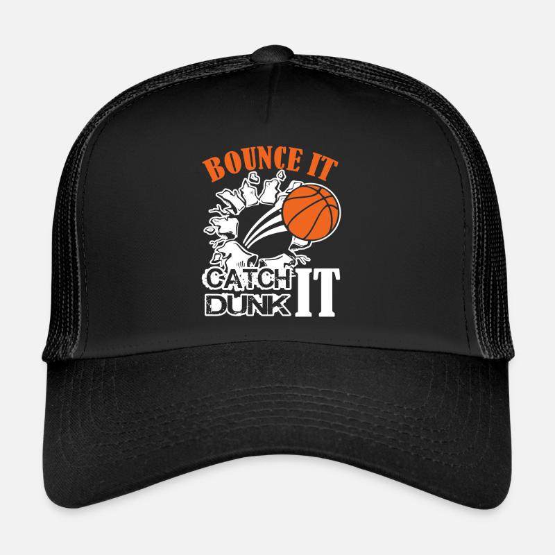 Basketball Basketball Bounce It Catch it Dunk it Trucker Cap