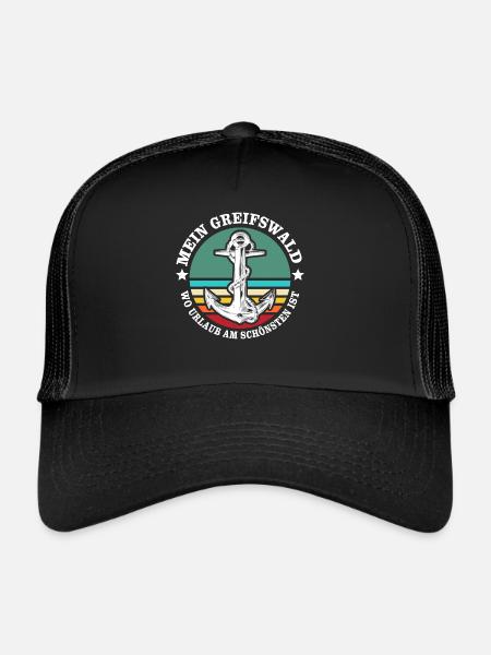 Greifswald Urlaub - Trucker Cap - Schwarz/Schwarz