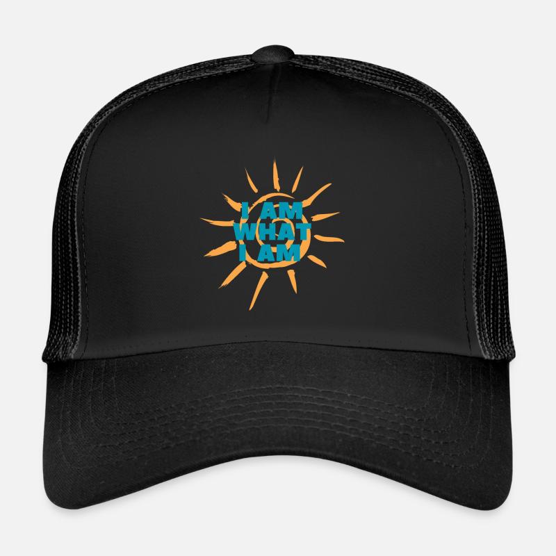 IAMWHATIAM 1 - Trucker Cap - Schwarz/Schwarz