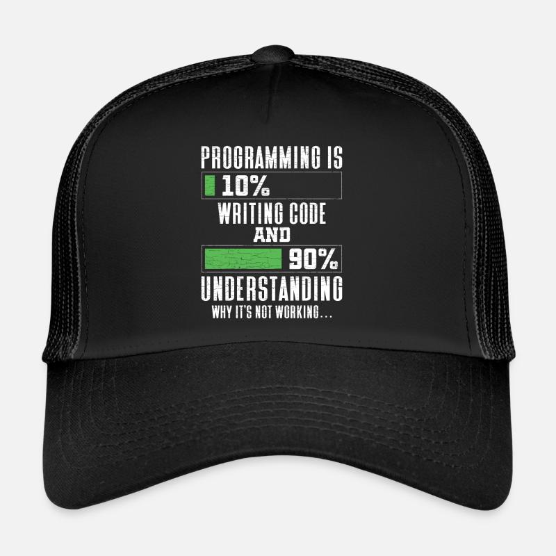 Programmierer Informatiker Coder - Trucker Cap - Schwarz/Schwarz
