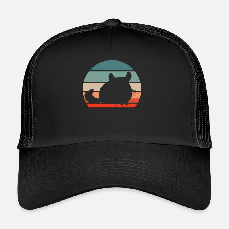 Chinchilla Retro - Trucker Cap - Schwarz/Schwarz