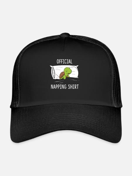 Official Napping Shirt Schildkröte - Trucker Cap - Schwarz/Schwarz