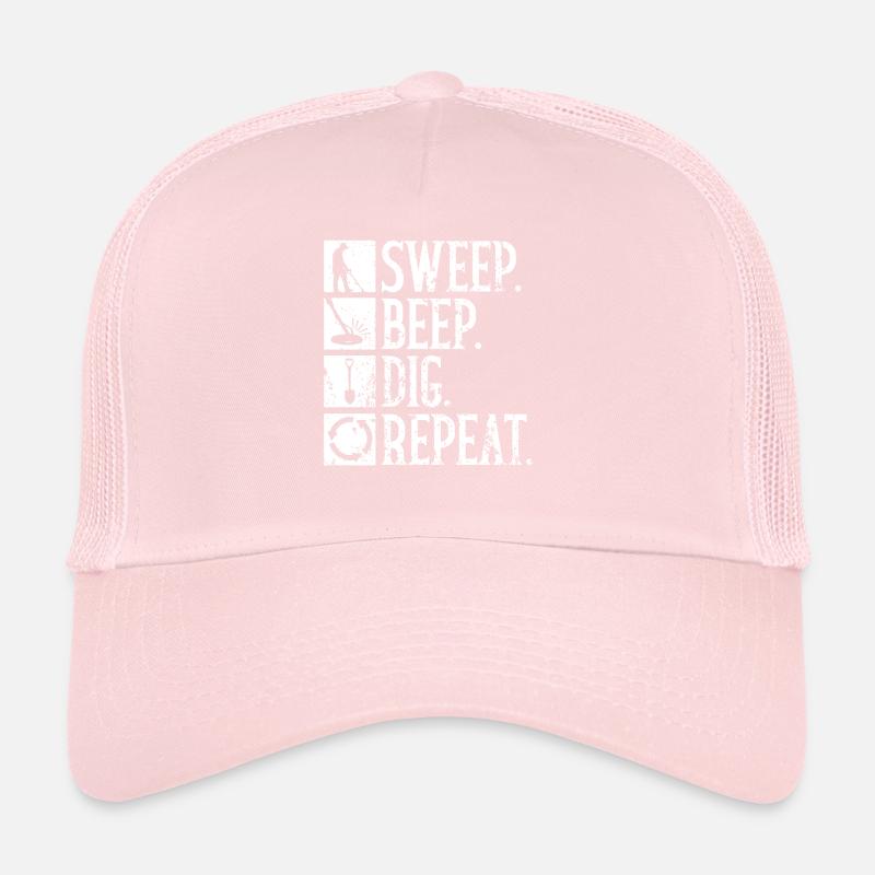 Wipe Beep Dig Repeat Metal Detector Trucker Cap