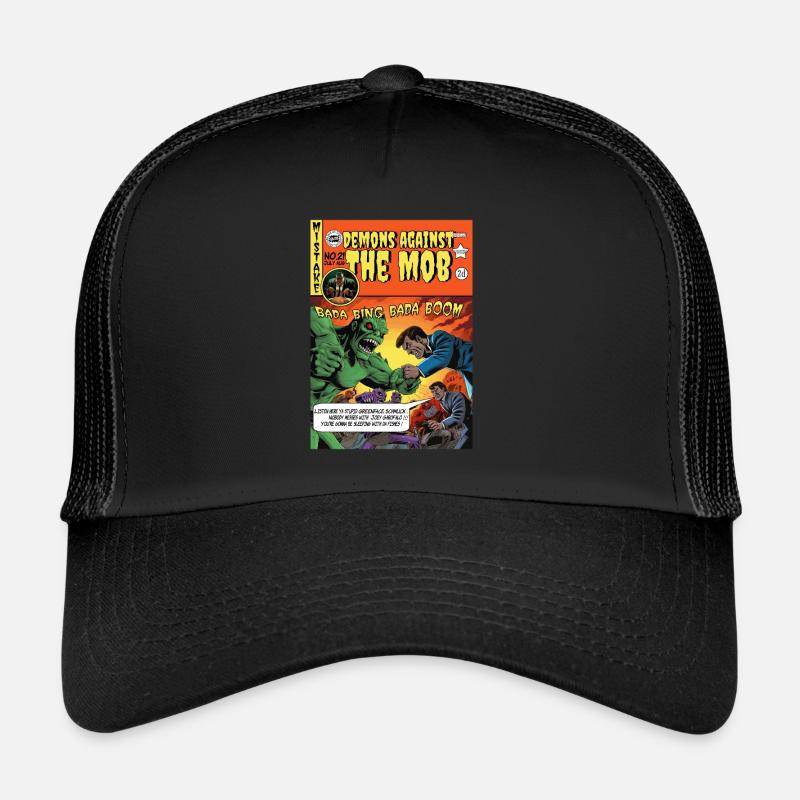 Retro Horror Comic - Dämonen gegen den Mob Trucker Cap