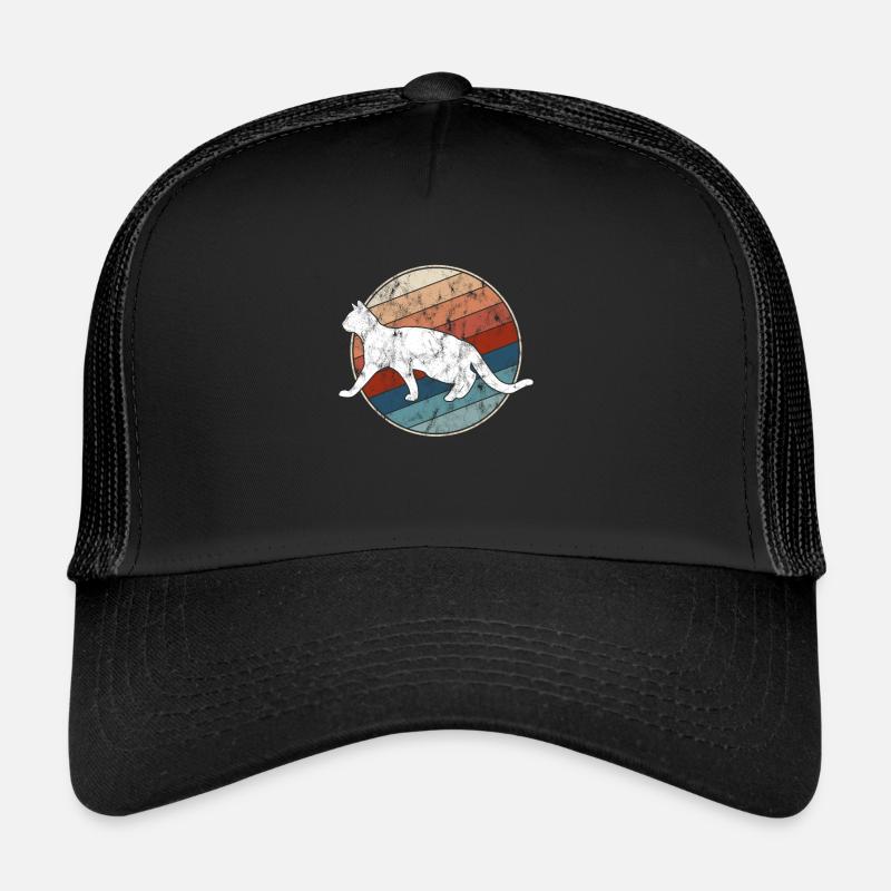 Chat Rétro Casquette trucker 