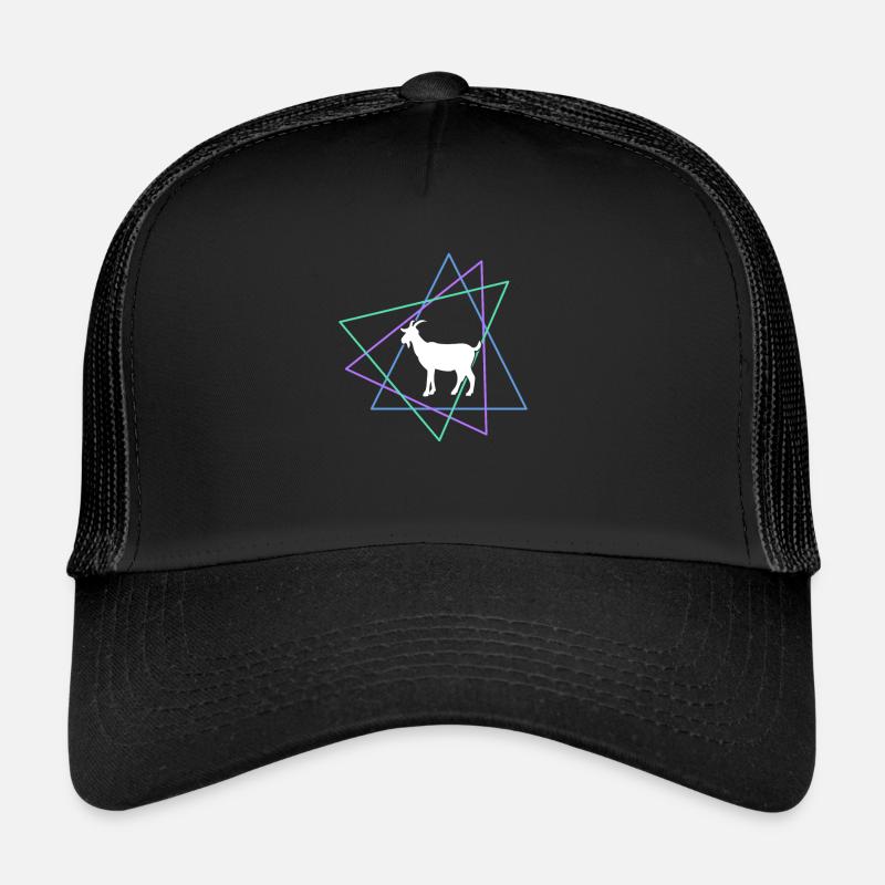 Chèvre - Casquette trucker  - noir/noir