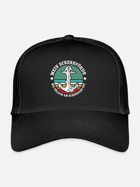 Eckernförde Urlaub - Trucker Cap - Schwarz/Schwarz