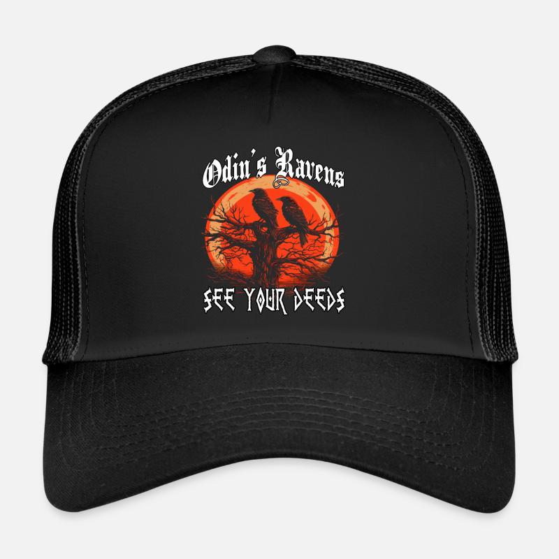 Grimnir | Raben Gott T-Shirt | Hugin und Munin Trucker Cap