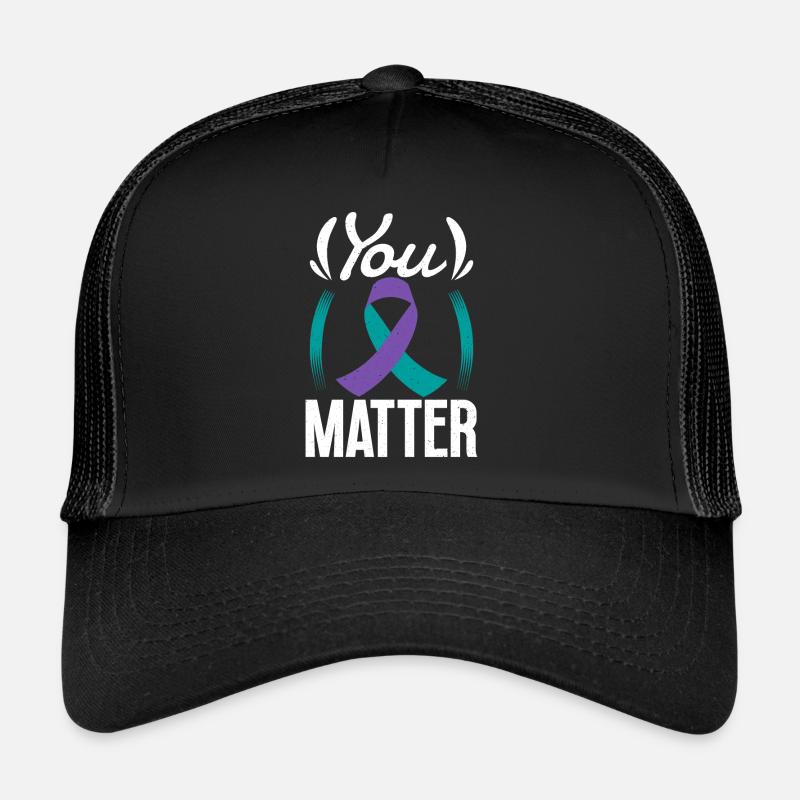 Suicide Prevention With Teal & Purple Trucker Cap