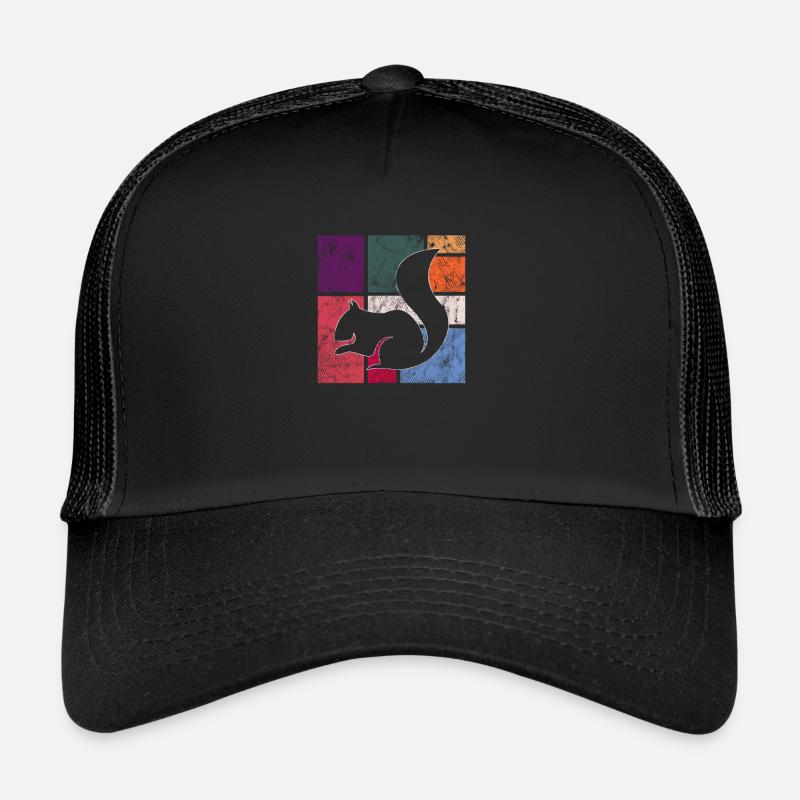 Écureuil - Casquette trucker  - noir/noir