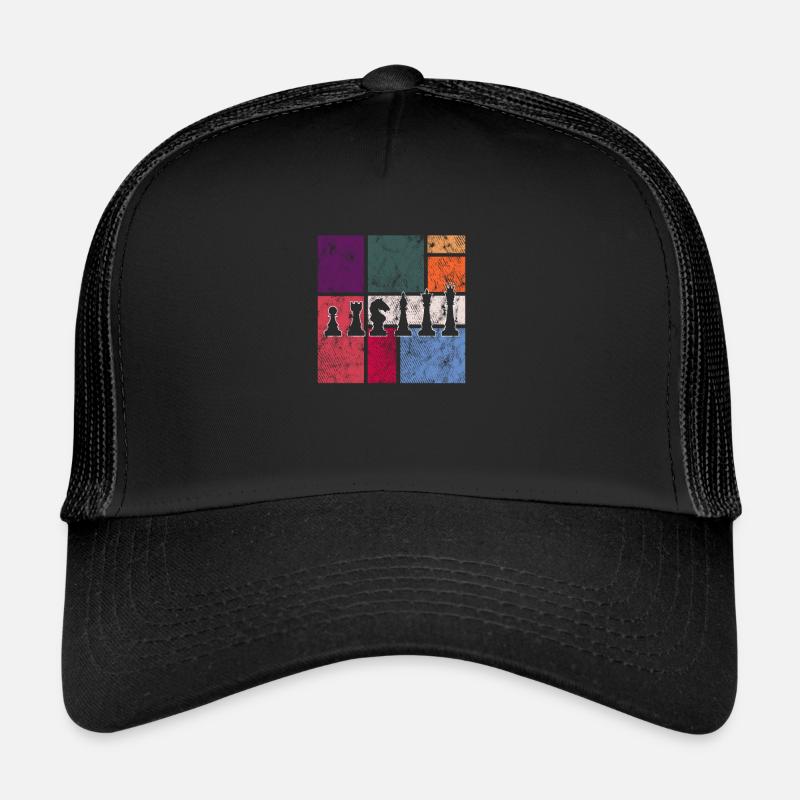 Schach - Trucker Cap - Schwarz/Schwarz