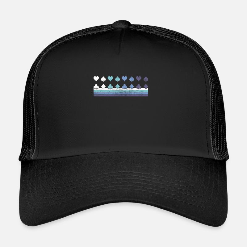 Poker - Casquette trucker  - noir/noir