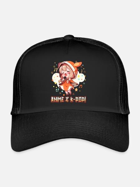 Anime and K-Pop Korean Pop Music Kpop - Trucker Cap - black/black - Front