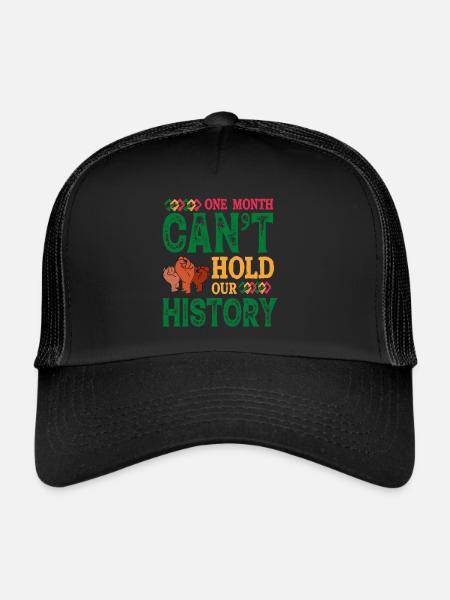 Mois de l’histoire des Noirs Histoire des Noirs - Casquette trucker  - noir/noir - Devant