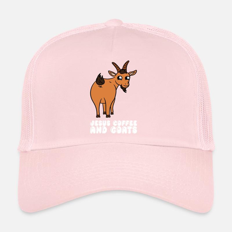 Jésus, le café et les chèvres Casquette trucker 