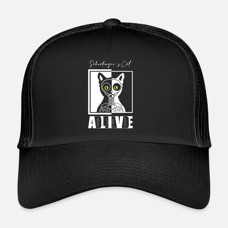 Schrödinger's Cat Dead and Alive Trucker Cap