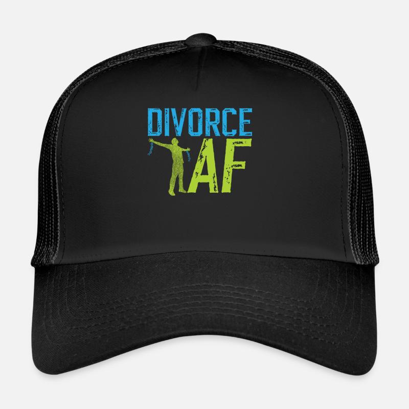 Happy Divorce Party Divorce Af Trucker Cap