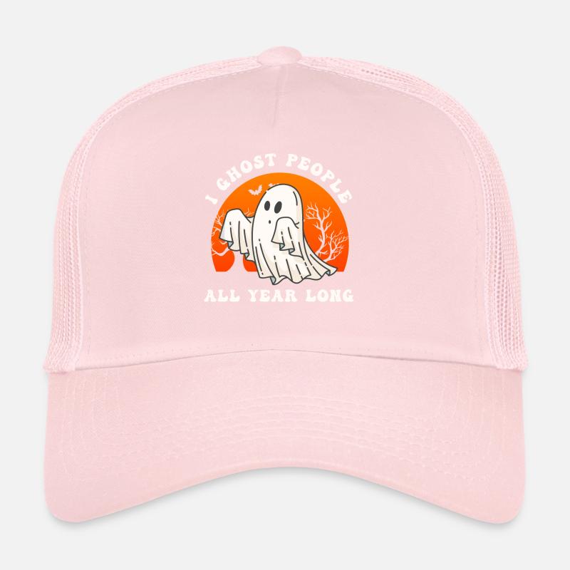 Halloween I Ghost People All Year Long Trucker Cap