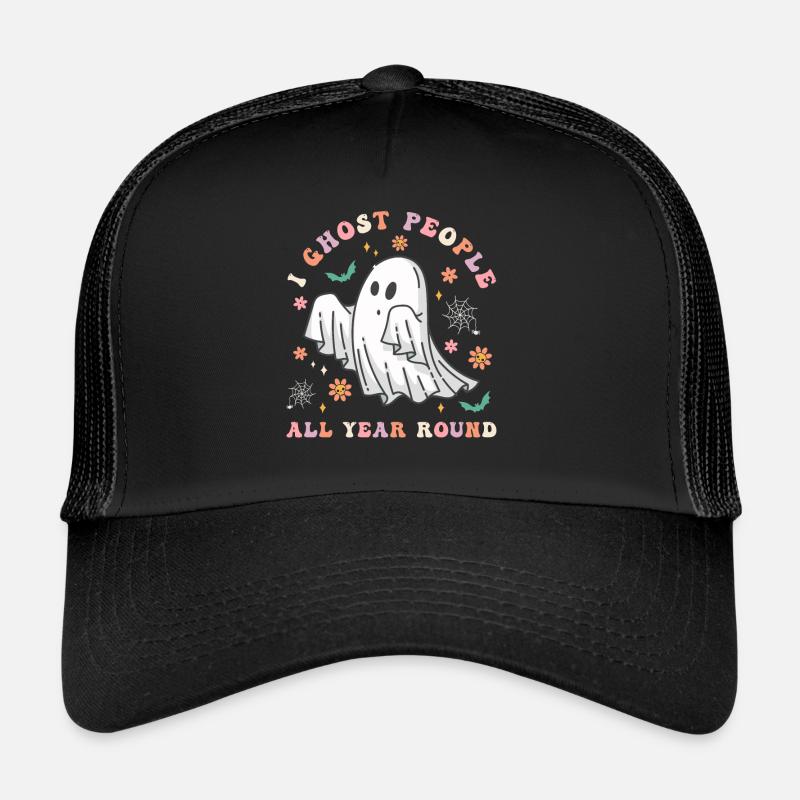 Halloween I Ghost People All Year Long Trucker Cap