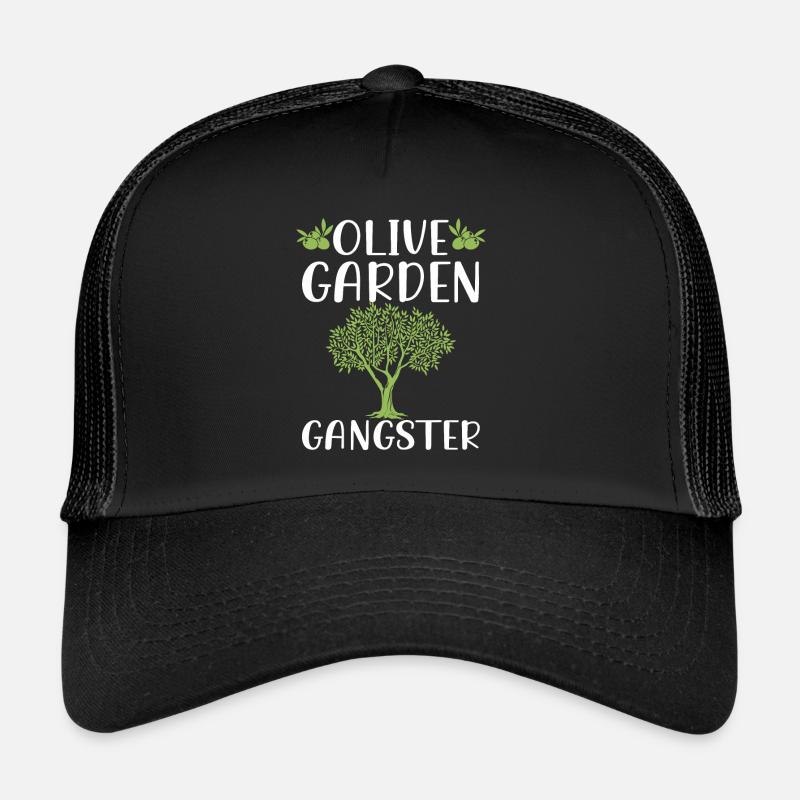 Olivengarten, Gartenarbeit, Olivengrafik Trucker Cap