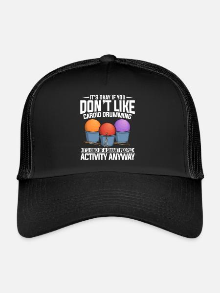 Cardio Drumming Gym Fitness Class Workout - Trucker Cap - black/black - Front