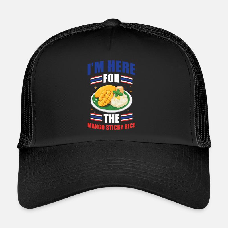 Mango Sticky Rice Thai Küche Thailand - Trucker Cap - Schwarz/Schwarz