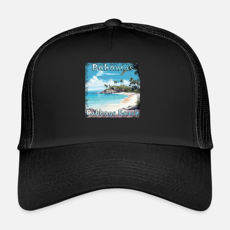 Bahamas: Cabbage Beach in Grunge-Stil Trucker Cap