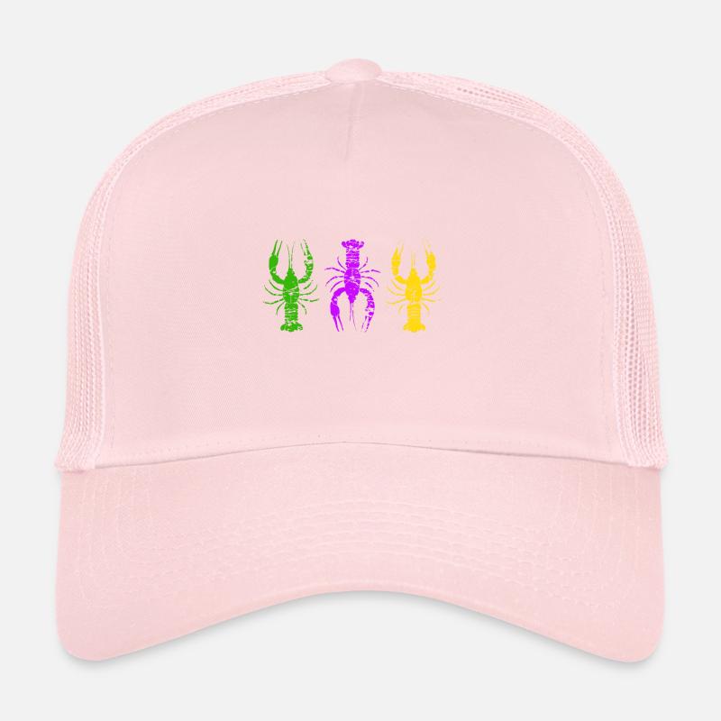 Mardi Gras Écrevisse Bouffon Bouffon Perle Casquette trucker 