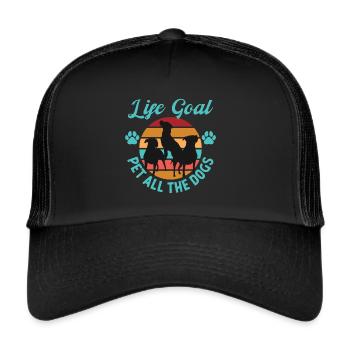 Hundeliebhaber Geschenk Hundehalter - Trucker Cap - Schwarz/Schwarz - Vorne