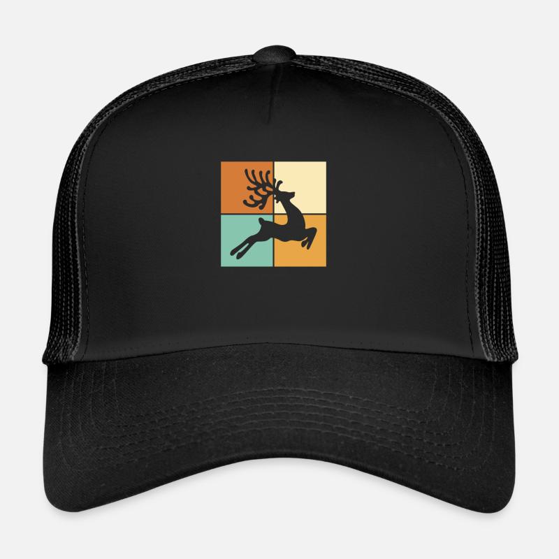 Elch - Trucker Cap - Schwarz/Schwarz