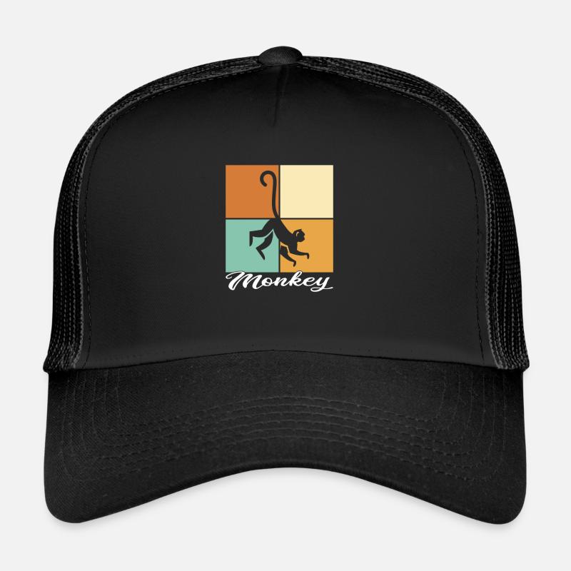Affe - Trucker Cap - Schwarz/Schwarz