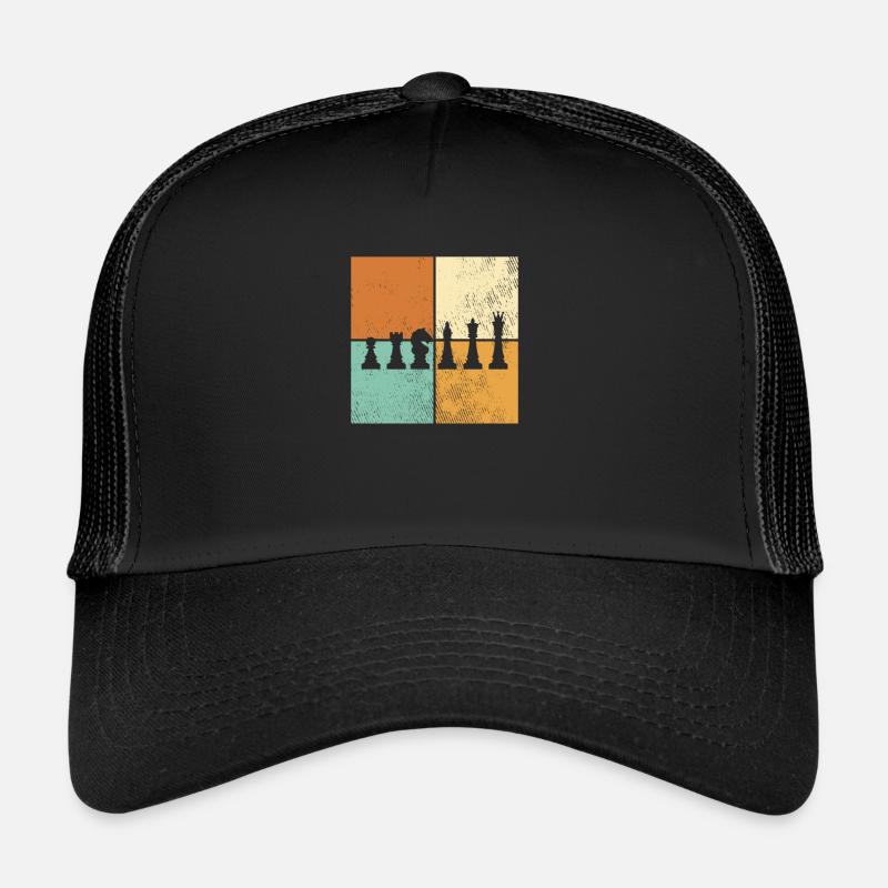 Schach - Trucker Cap - Schwarz/Schwarz
