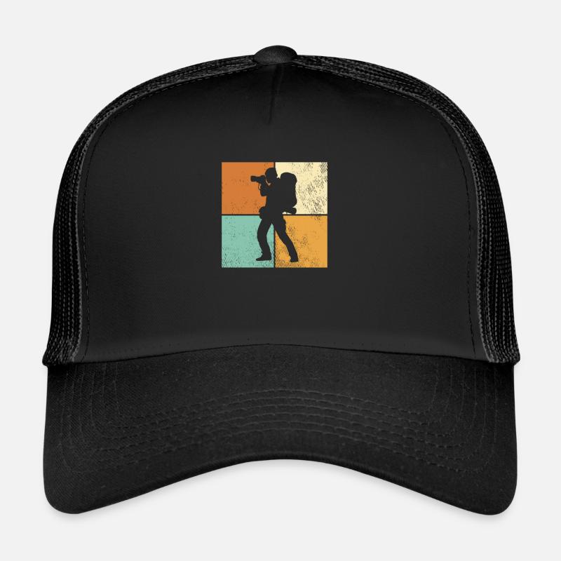 Fotografie - Trucker Cap - Schwarz/Schwarz