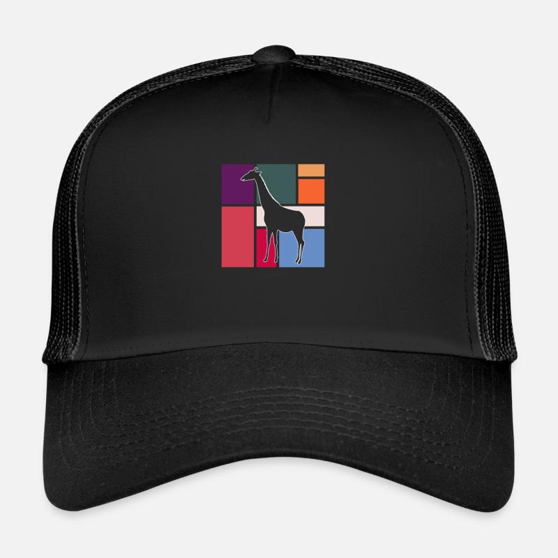 Giraffe - Trucker Cap - Schwarz/Schwarz