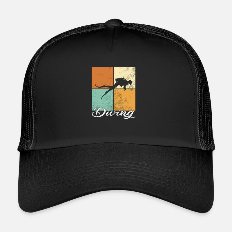 Plonger - Casquette trucker - noir/noir