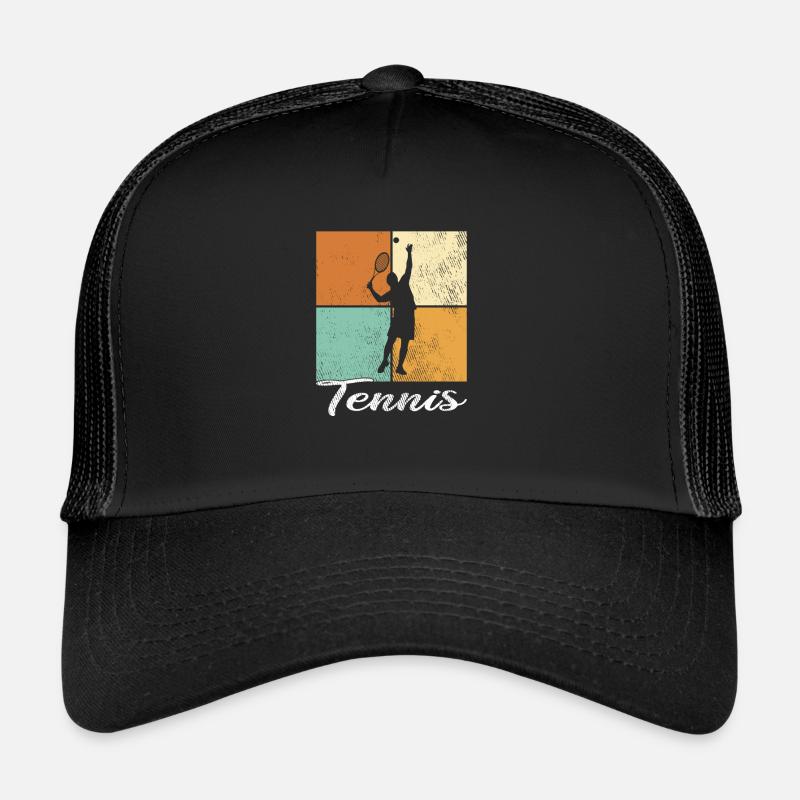 Tennis - Trucker Cap - Schwarz/Schwarz