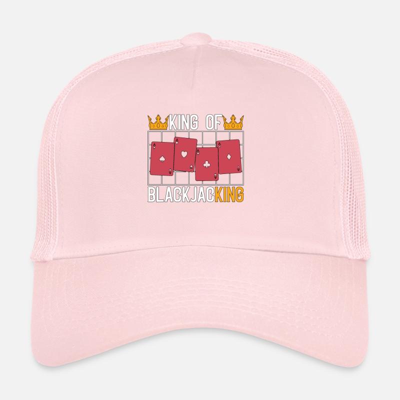 Classic Blackjack King Of Blackjacking Card Game Trucker Cap