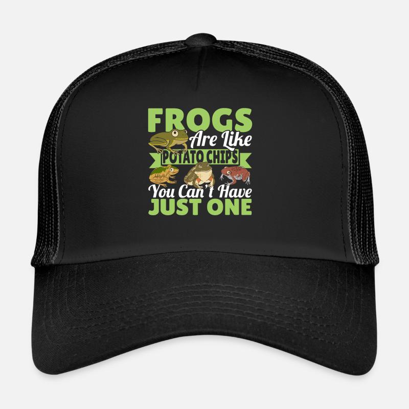 Frogs Are Like Potato Chips You Can't Have Just On Trucker Cap