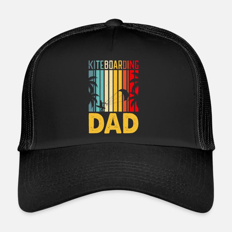 Kitesurf Kitesurfer Kiteboard - Casquette trucker  - noir/noir