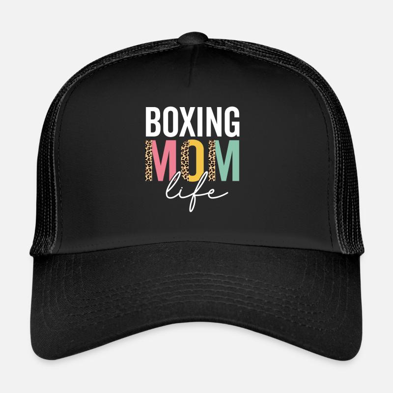 Boxe Maman Vie Léopard Guépard Drôle Boxe Maman Casquette trucker 