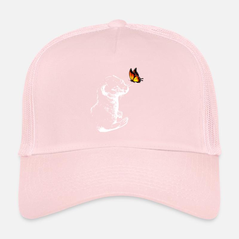 Belette avec papillon Mignon furet Casquette trucker 
