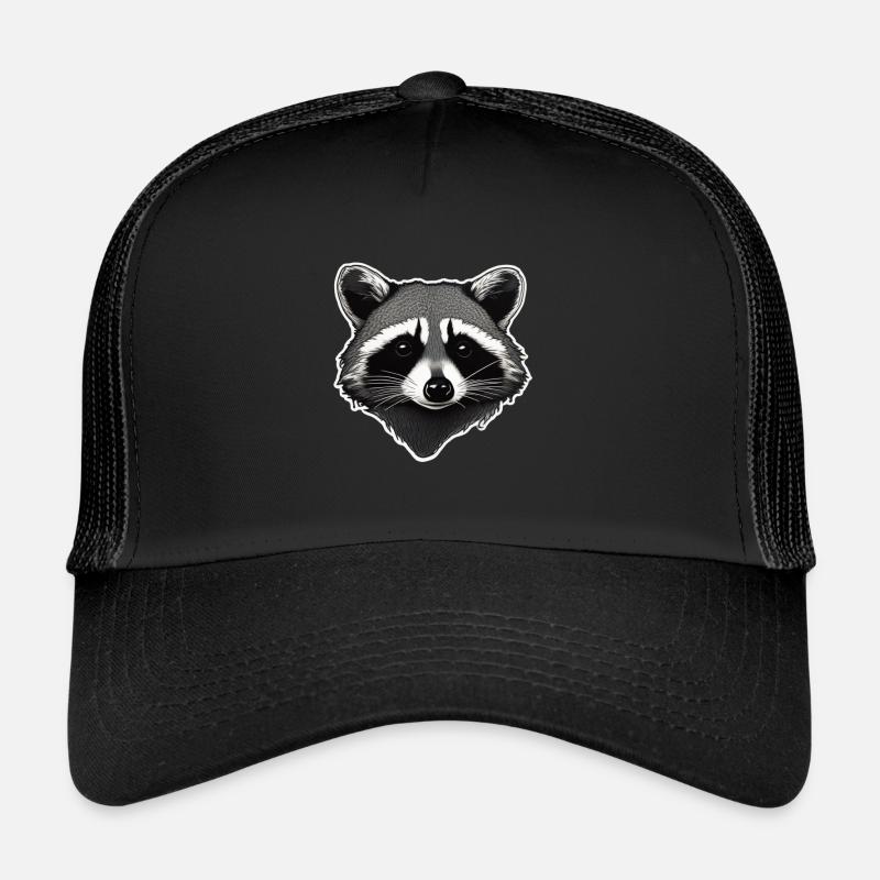 Waschbär - Trucker Cap - Schwarz/Schwarz