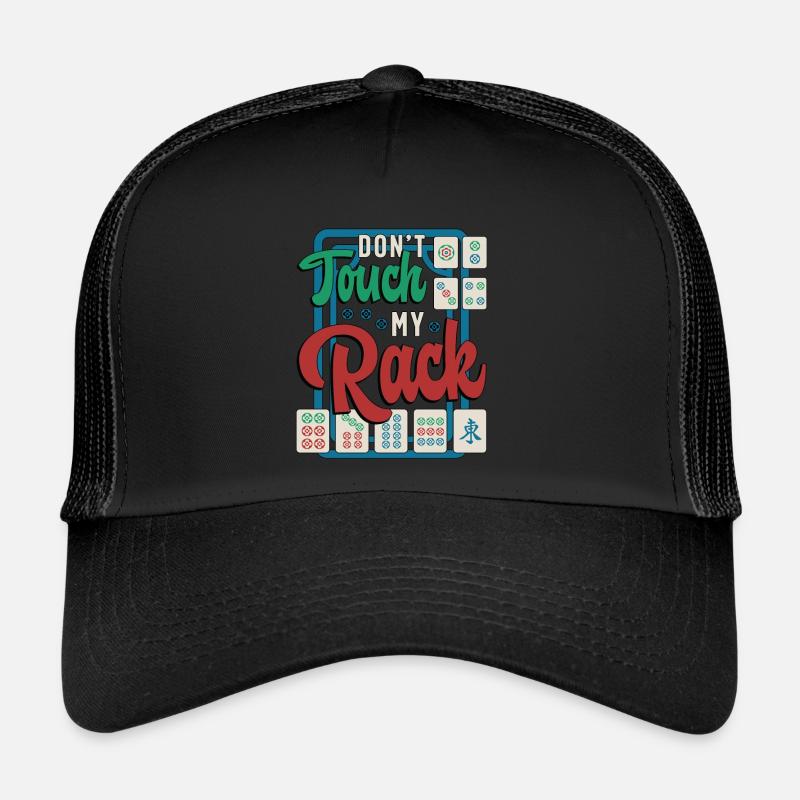 Mahjong Ne touche pas à mon rack Mahjong chinois Casquette trucker 