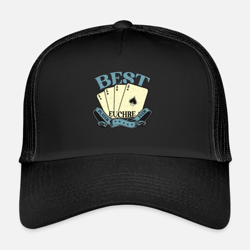 Euchre Best Euchre Player Ever Loves Playing Cards Trucker Cap