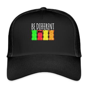 Gummibärchen Gummibären - Trucker Cap - Schwarz/Schwarz - Vorne