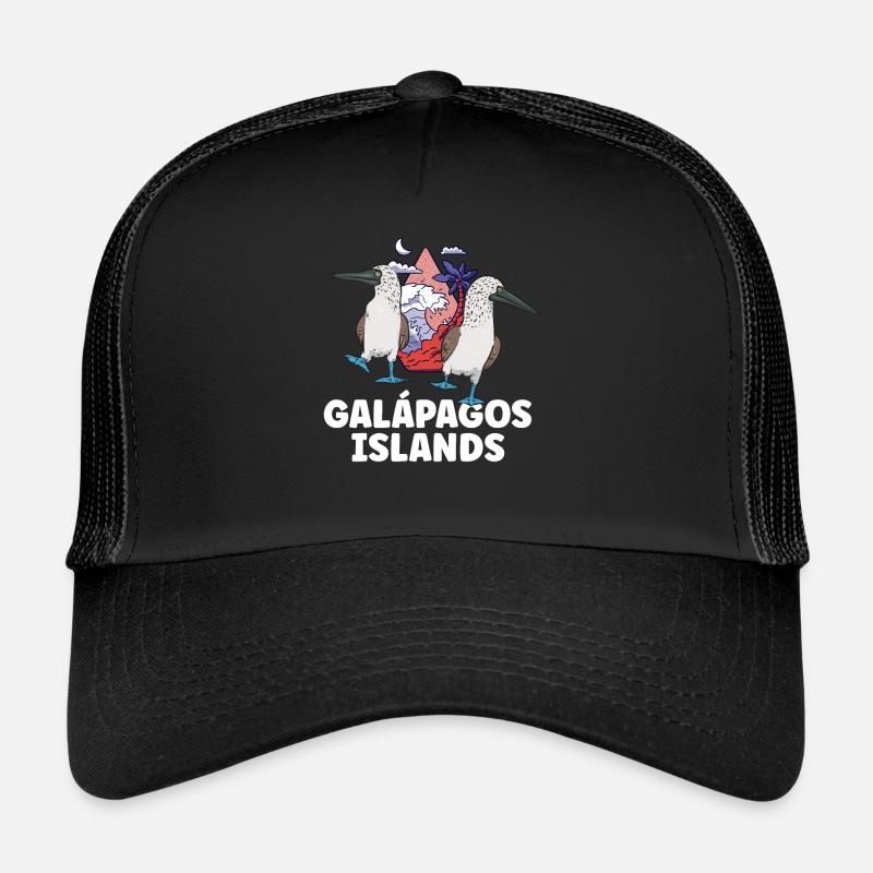 Blaufußtölpel Blue-footed Booby Seevogel - Trucker Cap - Schwarz/Schwarz