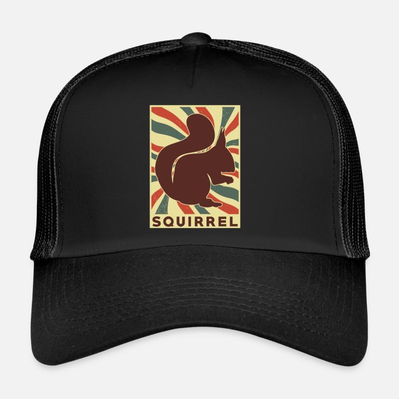 Squirrel Retro Vintage Trucker Cap