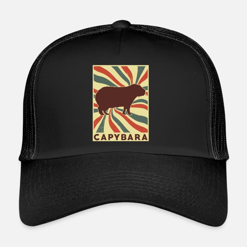 Capybara Retro Vintage Trucker Cap