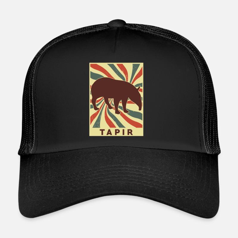 Tapir Retro Vintage - Trucker Cap - Schwarz/Schwarz